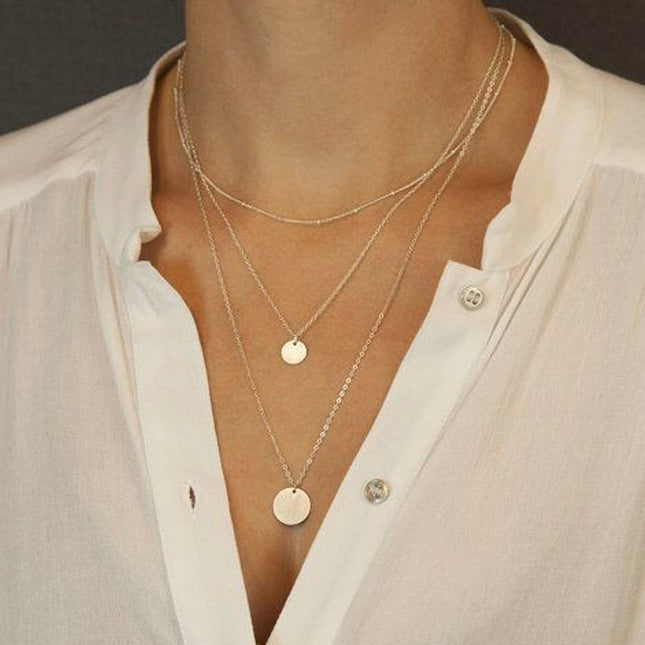 Multi Layered Necklace Pendant Necklace