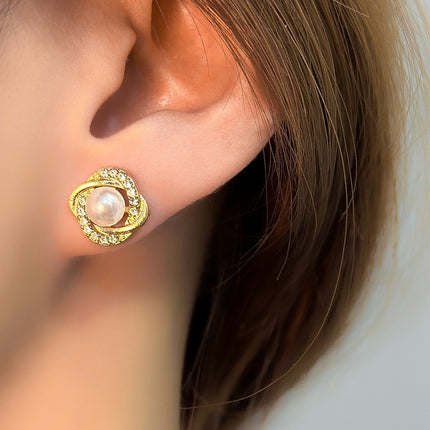Geometric Square Round Stud Earrings - FASHION SHEGOODS LLC