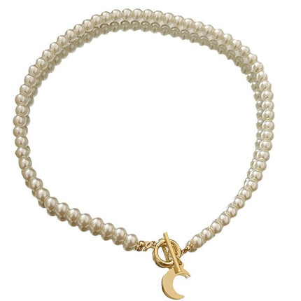 Moon Pearl Necklaces for Women Moon Pendant Baroque - FASHION SHEGOODS LLC