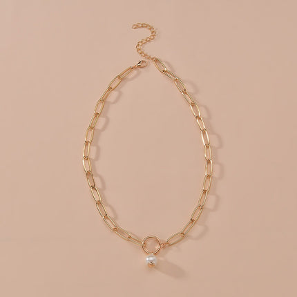 Pearl Pendant Choker Necklace for Women