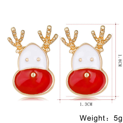 Christmas Snowflake Elk Earrings for Girls