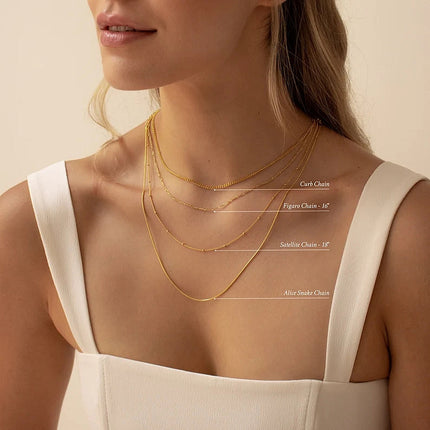 Four Layered Bead Chain Necklaces Women - FASHION SHEGOODS LLC