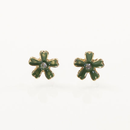 Enamel Flower Stud Earrings