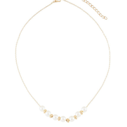 Thin Chain Pearl Necklace