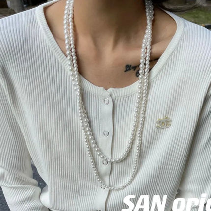 Multilayer Strand Simulated Faux Pearl Necklace - FASHION SHEGOODS LLC