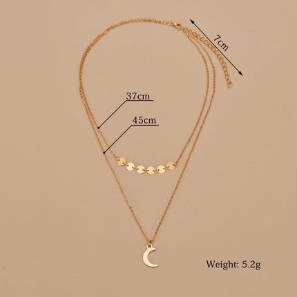 Crescent Moon Stars Necklaces for Women