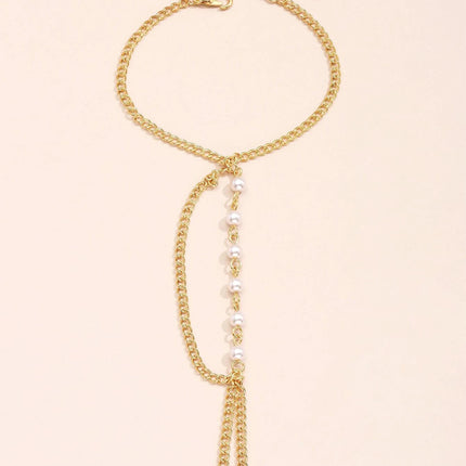 Bohemian Multilayer Chain Pearl Bracelet