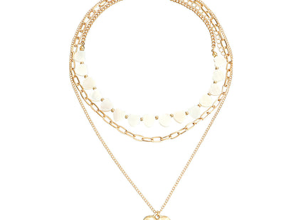 Baroque Style Imitation Pearl Peach Heart Necklace