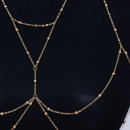 Fashion Waist Sexy Gold Silver Plated Body Chain Bra Bikini Beach Harness Chain