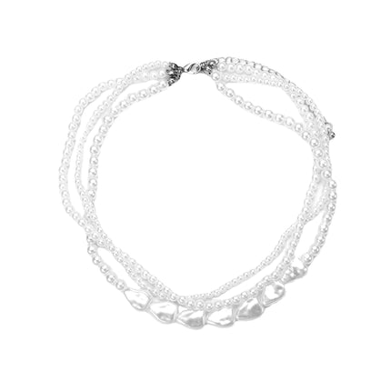 Multi-Layer Baroque Pearl Choker Necklace for Women - FASHION SHEGOODS LLC