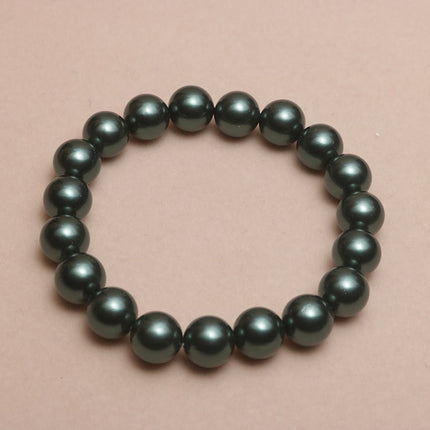 Elastic Beaded Shell Pearl Bracelet