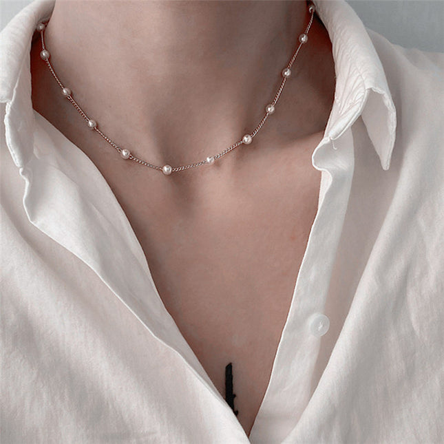 Pearl Pendant Multi-layer Necklace