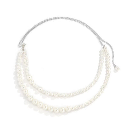 Sexy Body Chain Double-Layer Imitation Pearl Waist Chain