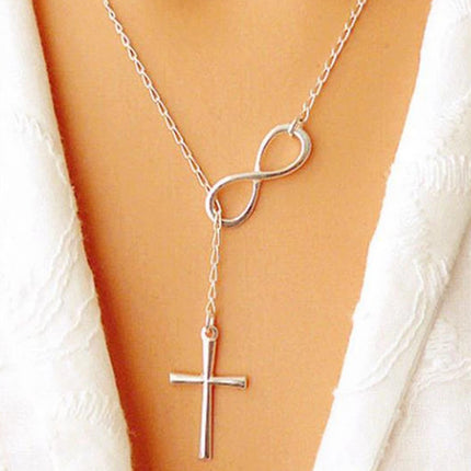 Lucky Infinity Cross Necklace Jewelry