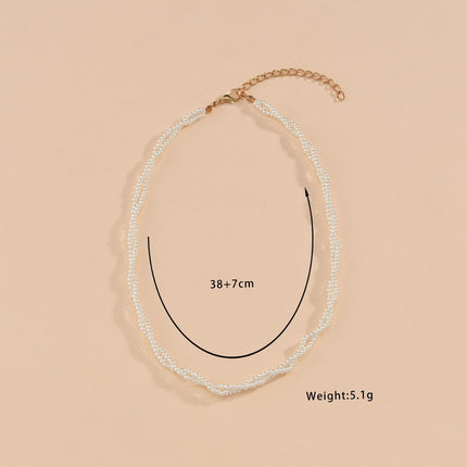 Dough Twiste Collar Bone Chain Double Layer Necklace