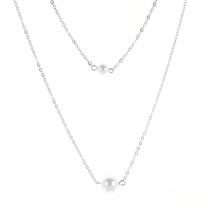 Bead Pearl Double-layer Necklace