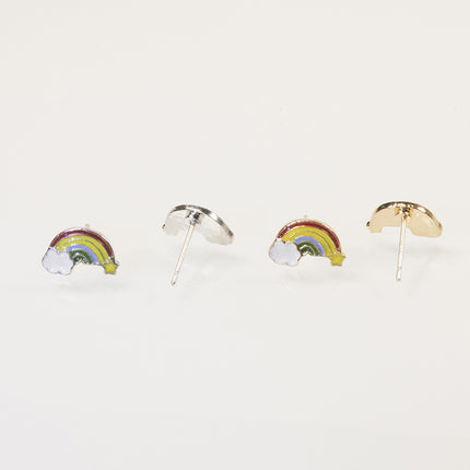 Rainbow Clouds Earring