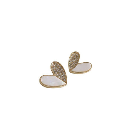 Heart Tiny Studs Enamel Earrings - FASHION SHEGOODS LLC