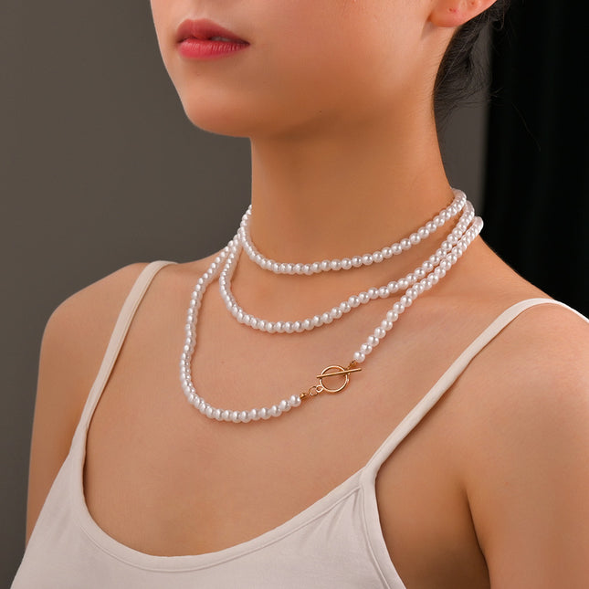 Vintage Women Baroque Pearl Necklace