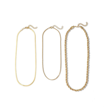 Multi Layered Twists Chain Necklaces - FASHION SHEGOODS LLC