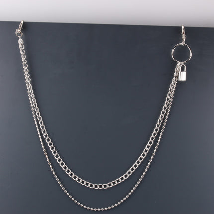 Multi-layer Metal Ring Lock Waist Chain