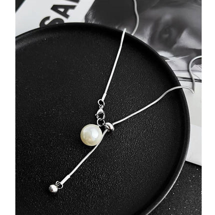 Adjustable Chain Pearl Necklace for Women