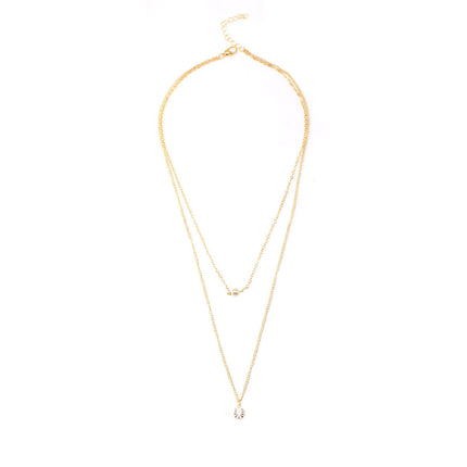 layer Pearl Beads Chain Necklace