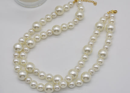 Boho Exaggerate Imitation Pearl Beaded Necklace Choker Women
