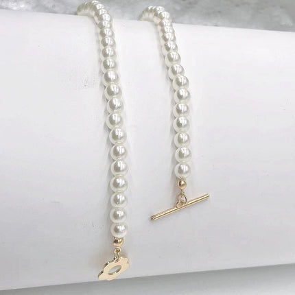 Fashion Flower OT Pearl Necklace