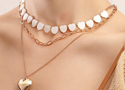 Baroque Style Imitation Pearl Peach Heart Necklace