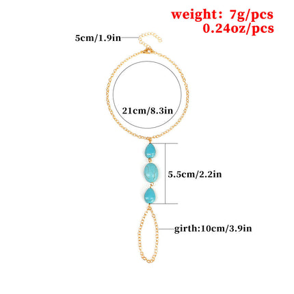 Summer Lady Beach Turquoise Anklet Chain