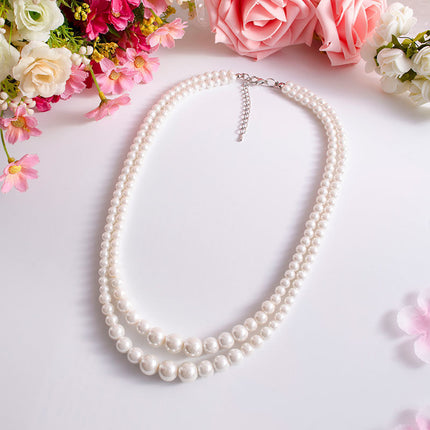 Multi-Layer Pearl Statement Bridal Choker Necklace for Wedding Party Jewelry - FASHION SHEGOODS LLC