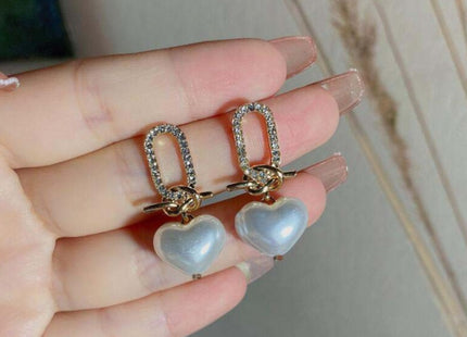 Pearl Geometric Stud Earrings