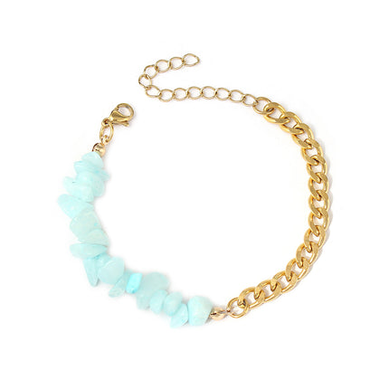 Natural Green Aventurine Irregular Crushed Stone Bracelet