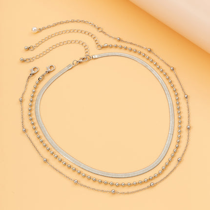Chain Layer Choker Necklaces Sexy Layered Pearl
