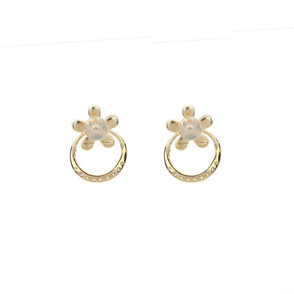 Opal Flower Stud Earrings - FASHION SHEGOODS LLC