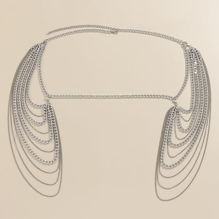 Sexy Multi-Layer Metal Tassel Shawl Nightclub Female Shoulder Chain Body Jewelry