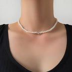 Imitation Rhodium Color / Glass Pearl