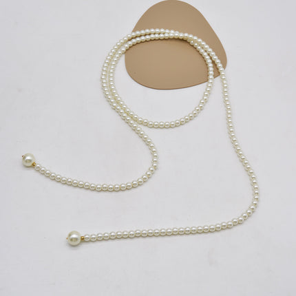 Long Multi-layer Pearl Sweater Chain Necklace - FASHION SHEGOODS LLC