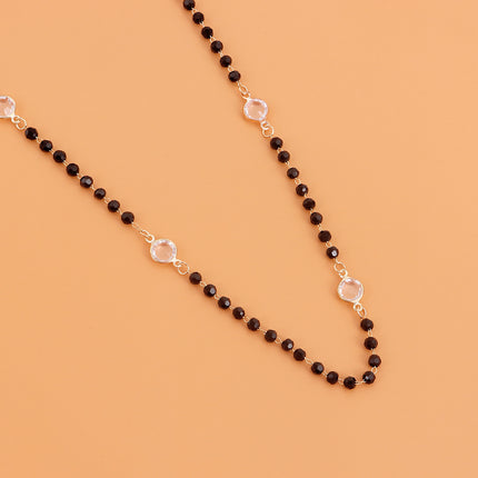 Daily Wear Black Beads Long Necklace