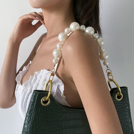 Handbag Shoulder Chain Long Beaded Chain Pearl Strap for Bag