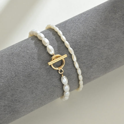 Double Pearl Layer Anklet Jewelry