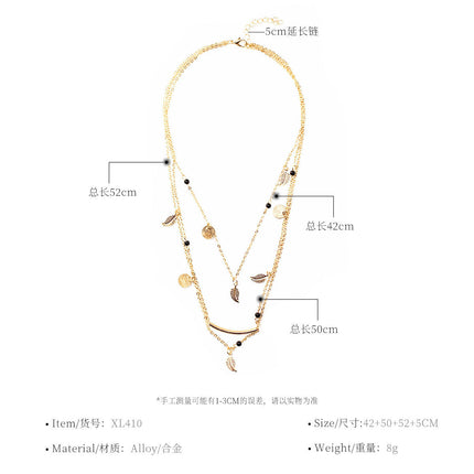 Tassel Leaf Pendant Necklace