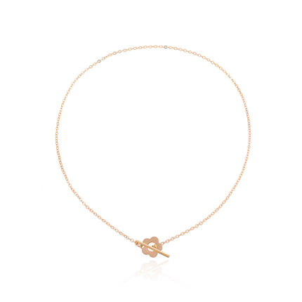 Chain Necklace Women Flower Lock Collar