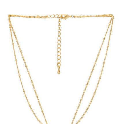 Multi Layered Cross Pendant Necklace for Women