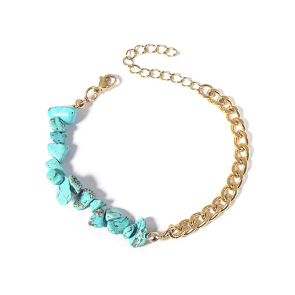 Natural Green Aventurine Irregular Crushed Stone Bracelet