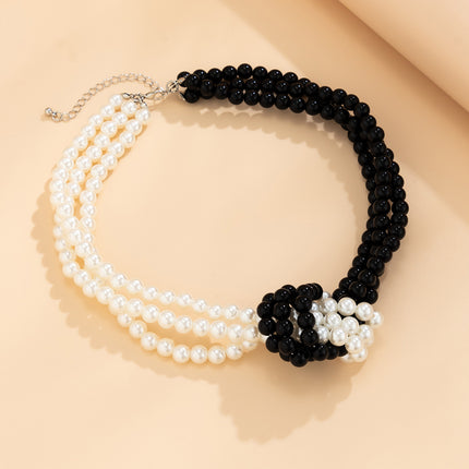Vintage Knot Multi Layered Pearl Necklace