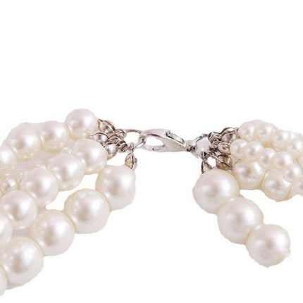 Multi-layered Imitation Pearl Choker Bridal Necklace - FASHION SHEGOODS LLC