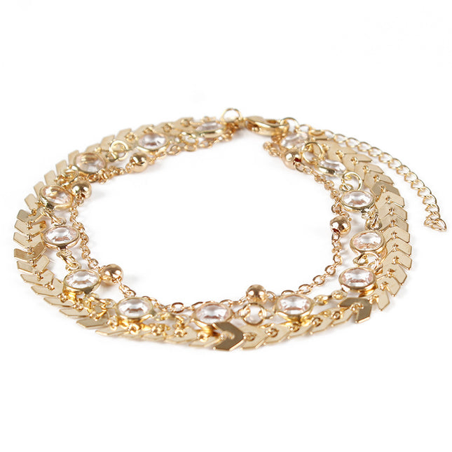 Anklet Jewelry Multi Layer Alloy Chain Foot Bracelet