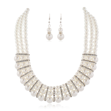 Multi-Layered Imitation Pearl Jewelry Set - FASHION SHEGOODS LLC